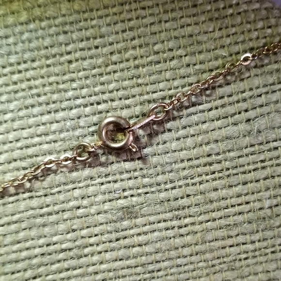 Goldtone silvertone blue crystal cross heart chain necklace Christian - Picture 5 of 5